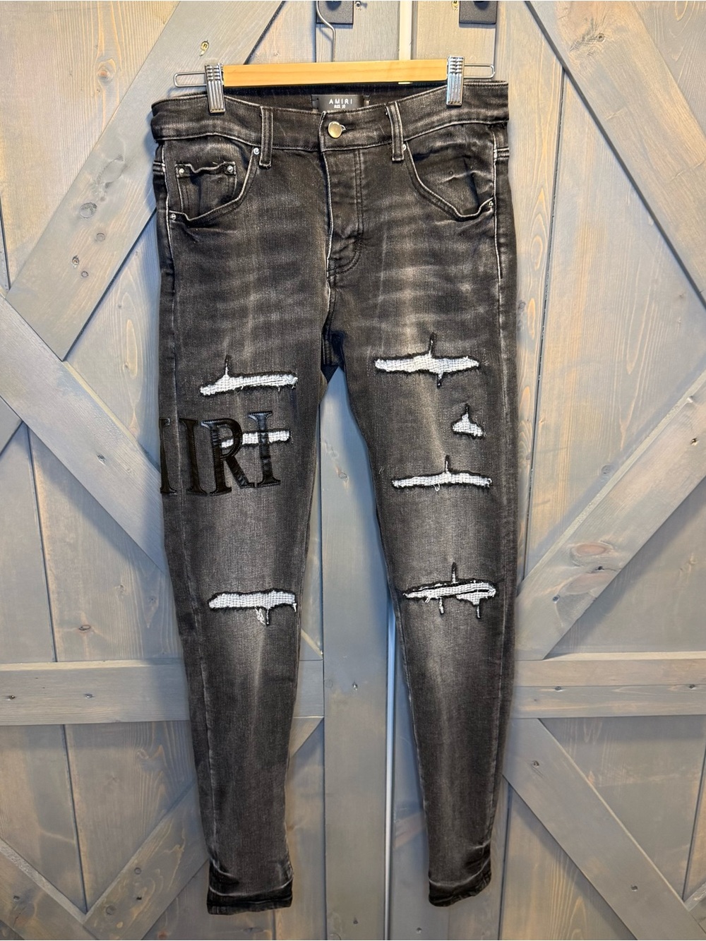 AMIRI Black Art Patch Jeans
